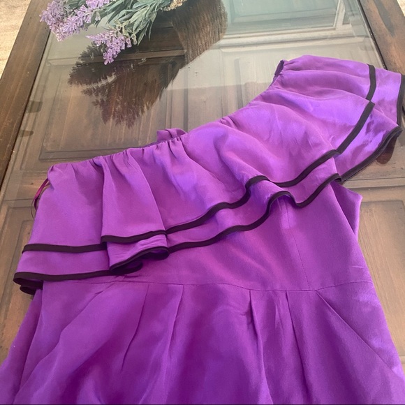 Yumi Kim Silk “Lanie” Silk One Shoulder Ruffled Dress Size S - Picture 10 of 16